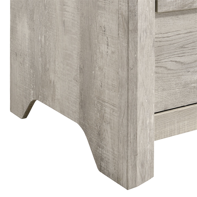 Pemberly Row Contemporary Five Spacious Drawers Chest in White