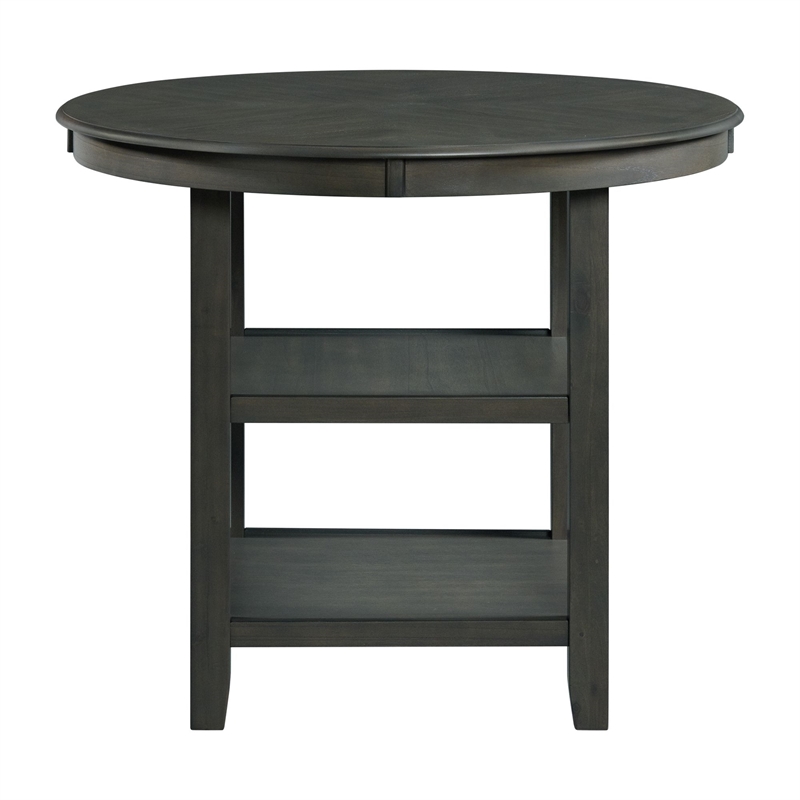 Pemberly Row Transitional Counter Height 5PC Dining Set in Gray