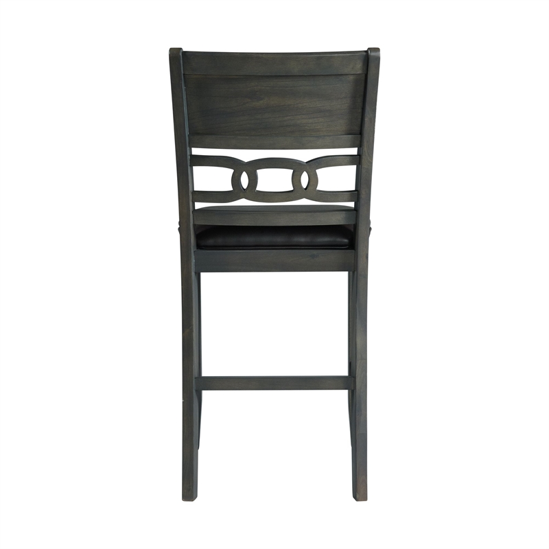 Pemberly Row Transitional Counter Height 5PC Dining Set in Gray