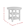 Pemberly Row Transitional Counter Height 5PC Dining Set in Gray