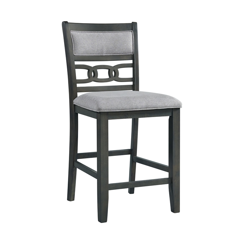Pemberly Row Transitional Counter Height 5PC Dining Set in Gray