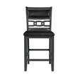 Pemberly Row Transitional Counter Height Faux Leather Side Chair Set