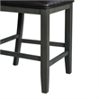 Pemberly Row Transitional Counter Height Faux Leather Side Chair Set