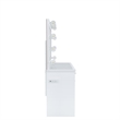 Pemberly Row Transitional 2-Piece Transitional Glass Vanity Set in White