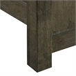 Pemberly Row Farmhouse Wood Queen Panel Bed in Gray with One Spacious Drawer
