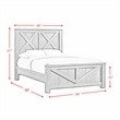 Pemberly Row Farmhouse Wood Queen Panel Bed in Gray with One Spacious Drawer