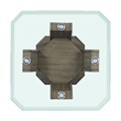 Pemberly Row Transitional Glass Top Square End Table in Gray