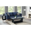 Pemberly Row Contemporary Square End Table with Dark Marble Top