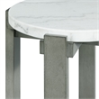 Pemberly Row 2PC Occasional Set in Gray with White Natural Marble Top