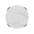 Pemberly Row 2PC Occasional Set in Gray with White Natural Marble Top