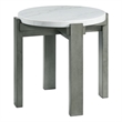 Pemberly Row 2PC Occasional Set in Gray with White Natural Marble Top