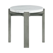 Pemberly Row 2PC Occasional Set in Gray with White Natural Marble Top
