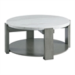 Pemberly Row 2PC Occasional Set in Gray with White Natural Marble Top