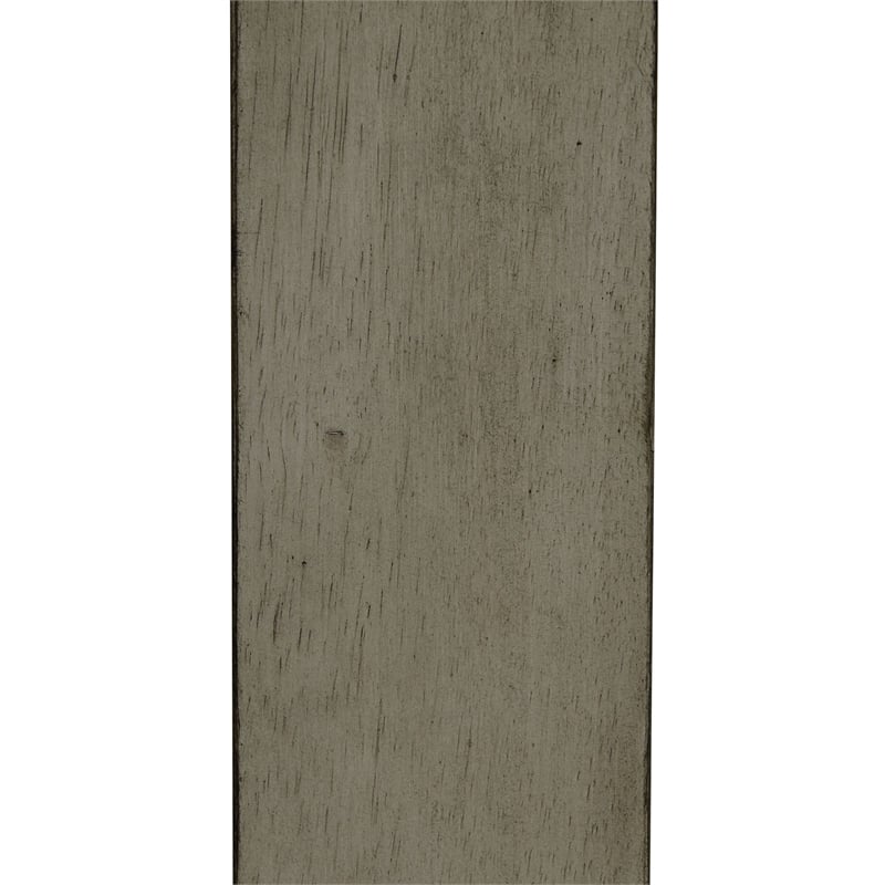 Pemberly Row Contemporary Rectangular Coffee Table in Gray with Smokey Walnut
