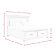 Pemberly Row Transitional Wood King Platform Storage Bed in Gray