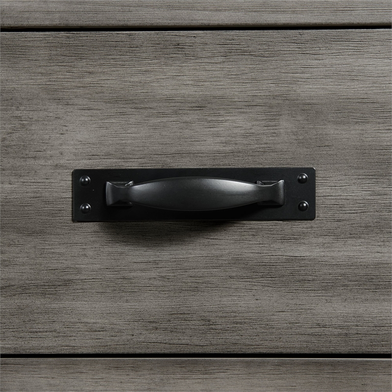 Pemberly Row Transitional 6-Drawer Dresser in Gray Finish