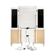 Pemberly Row Contemporary Vanity Set with USB in White Finish