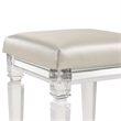 Pemberly Row Contemporary Vanity Set with USB in White Finish