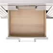 Pemberly Row Contemporary Vanity Set with USB in White Finish