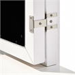 Pemberly Row Contemporary Vanity Set with USB in White Finish