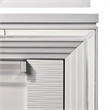 Pemberly Row Contemporary Vanity Set with USB in White Finish