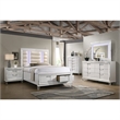 Pemberly Row Contemporary Queen Storage 4PC Bedroom Set in White