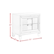 Pemberly Row Contemporary Queen Storage 4PC Bedroom Set in White
