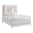 Pemberly Row Contemporary Queen Storage 4PC Bedroom Set in White