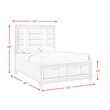 Pemberly Row Contemporary Queen Storage 4PC Bedroom Set in White