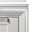 Pemberly Row Contemporary 3PC Vanity Set with LED Mirror in White