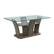Pemberly Row Transitional Rectangular Dining Table in Gray Finish