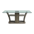 Pemberly Row Transitional Rectangular Dining Table in Gray Finish