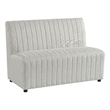 Pemberly Row Contemporary Upholstered Dining Bench in Beige Linen