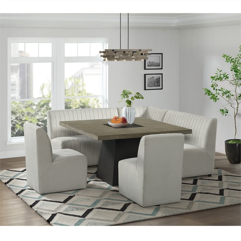 Pemberley Row Linen Beige Chair Rectangular Fully Upholstered 28