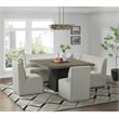 Pemberley Row Linen Beige Chair Rectangular Fully Upholstered 28