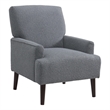 Pemberly Row Transitional May Chair in 8077 Boucle Gray & Espresso