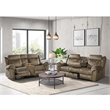 Pemberly Row Traditional Motion Loveseat with Console in T101 Brown