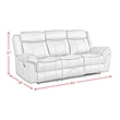 Pemberly Row Traditional Motion Sofa with Dropdown in FB367 Charcoal