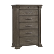 Pemberly Row Transitional Wood King 3PC Bedroom Set in Gray Finish