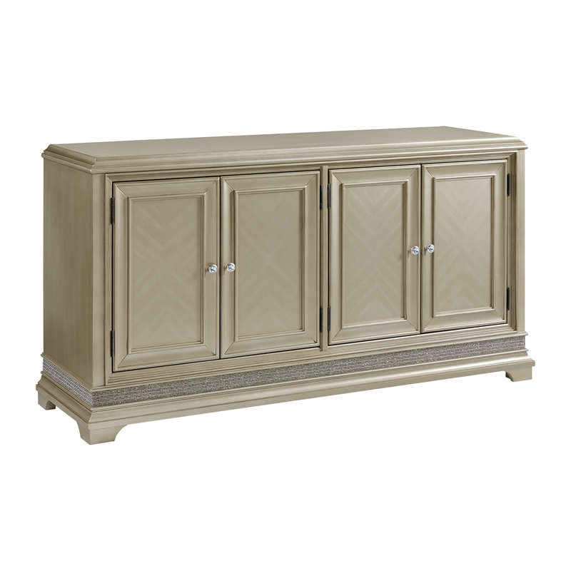 Pemberly Row Transitional Wood King 5PC Bedroom Set in Gray Finish