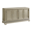 Pemberly Row Transitional Wood King 5PC Bedroom Set in Gray Finish