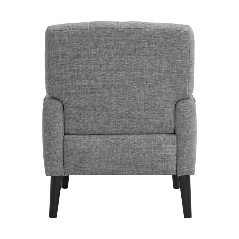 Pemberly Row Transitional Chair with Channel Back in Palmer Steel