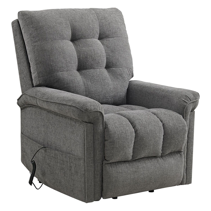 Pemberly Row Power Motion Lift Chair - 15337-2 Ribbit Charcoal