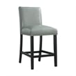 Pemberly Row Faux Leather Counter Height Side Chair Set in Gray