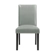 Pemberly Row 5PC Dining Set- Table & Four Gray Faux Leather Chairs