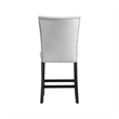 Pemberly Row 5PC Counter Height Dining Table Set with 4 Gray Velvet Chairs