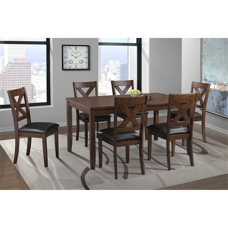 Pemberly Row Transitional Standard Height Side Chair Set in Cherry