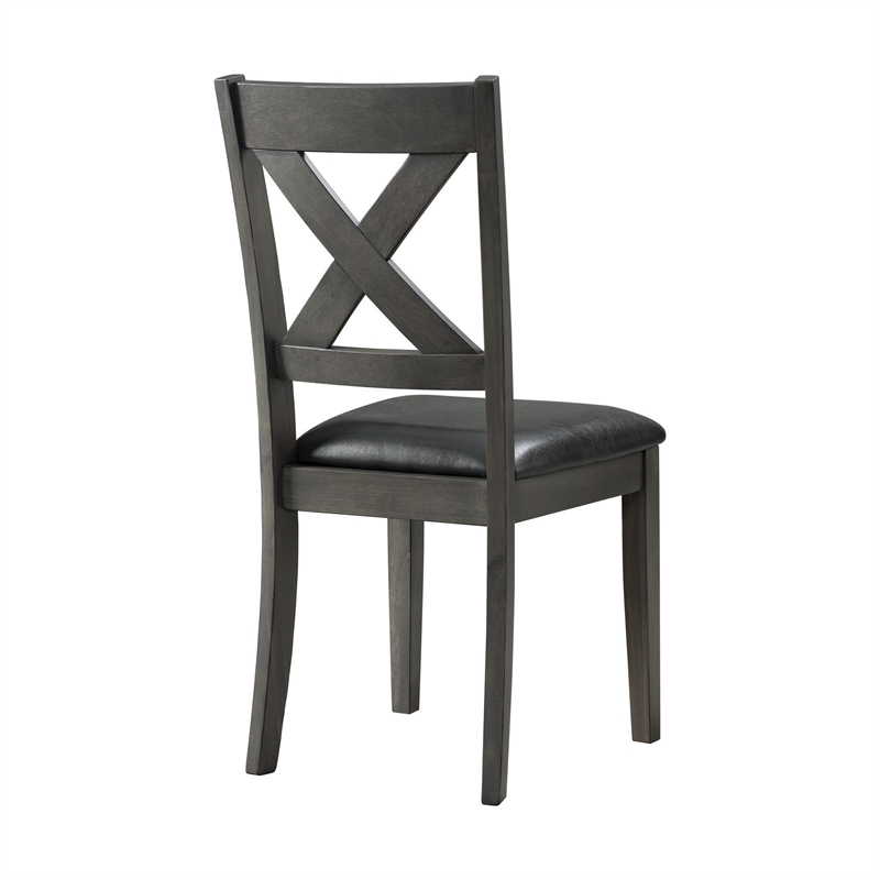Pemberly Row Transitional 7PC Standard Height Dining Set in Gray