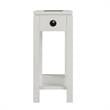 Pemberly Row Solid Wood End Table with Drawer and AC/USB Outlet in Gray