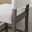 Pemberly Row Wood Upholstered Back Bar Stool Set in Gray Washed Blackbean